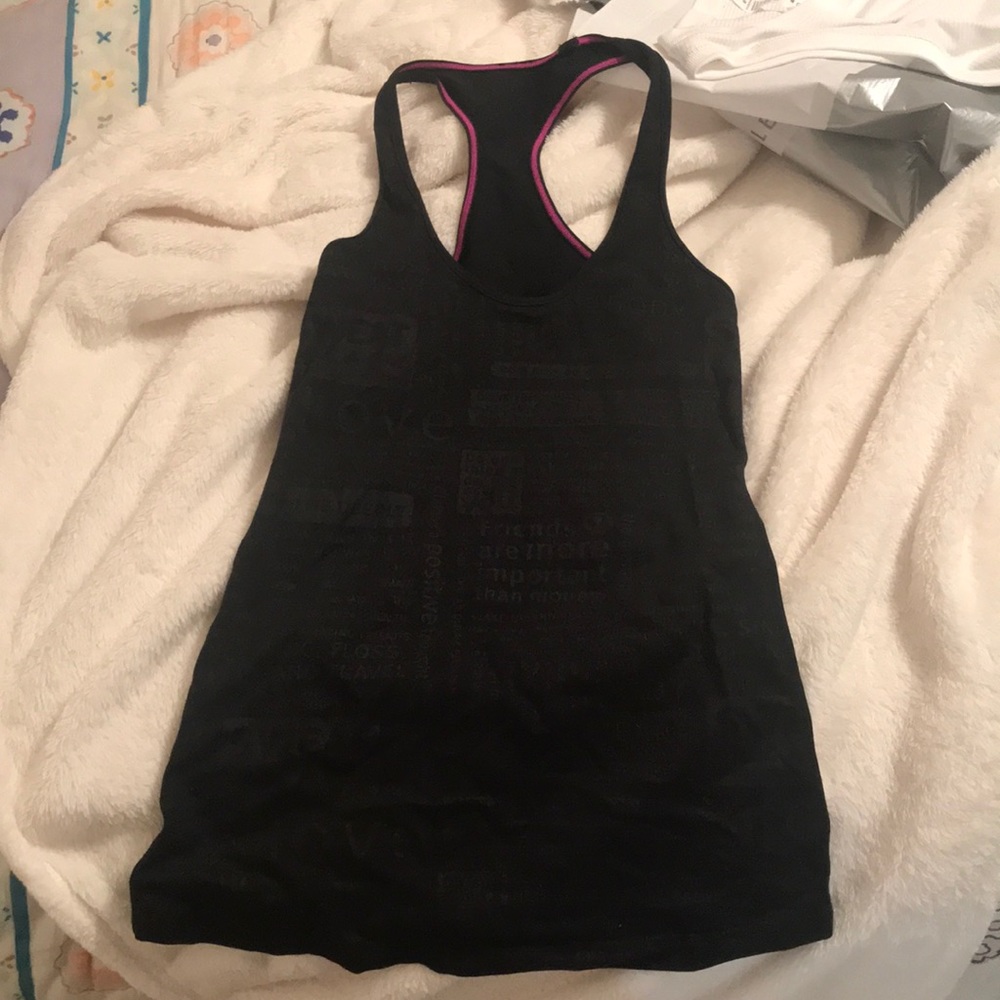 Black Lulu lemon tank
